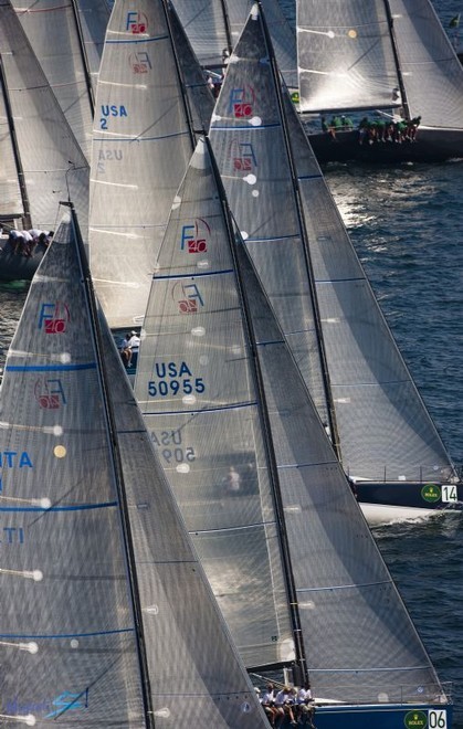 Start of the 4th race for the Farr40 Class - Rolex Capri Sailing Week ©  Rolex / Carlo Borlenghi http://www.carloborlenghi.net